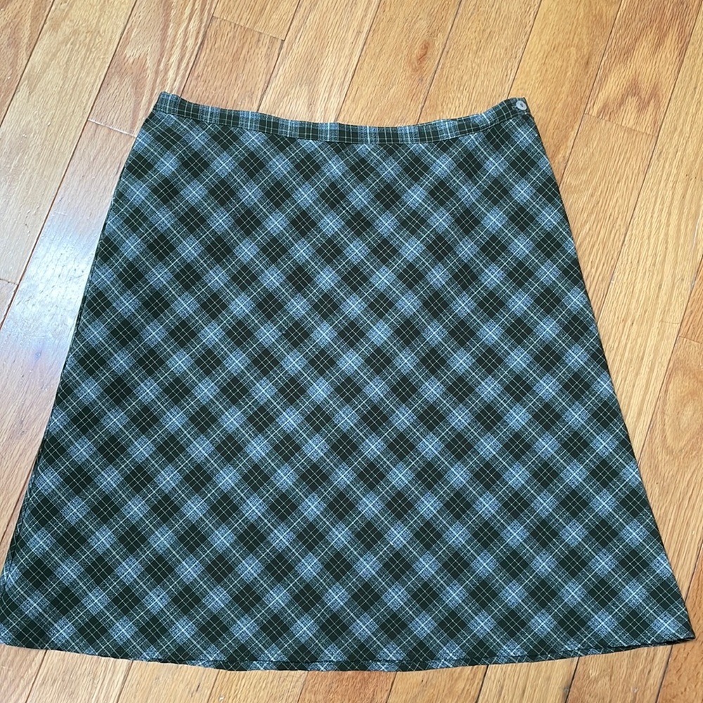 Vintage - Tailor B. Moss New Olive Plaid skirt